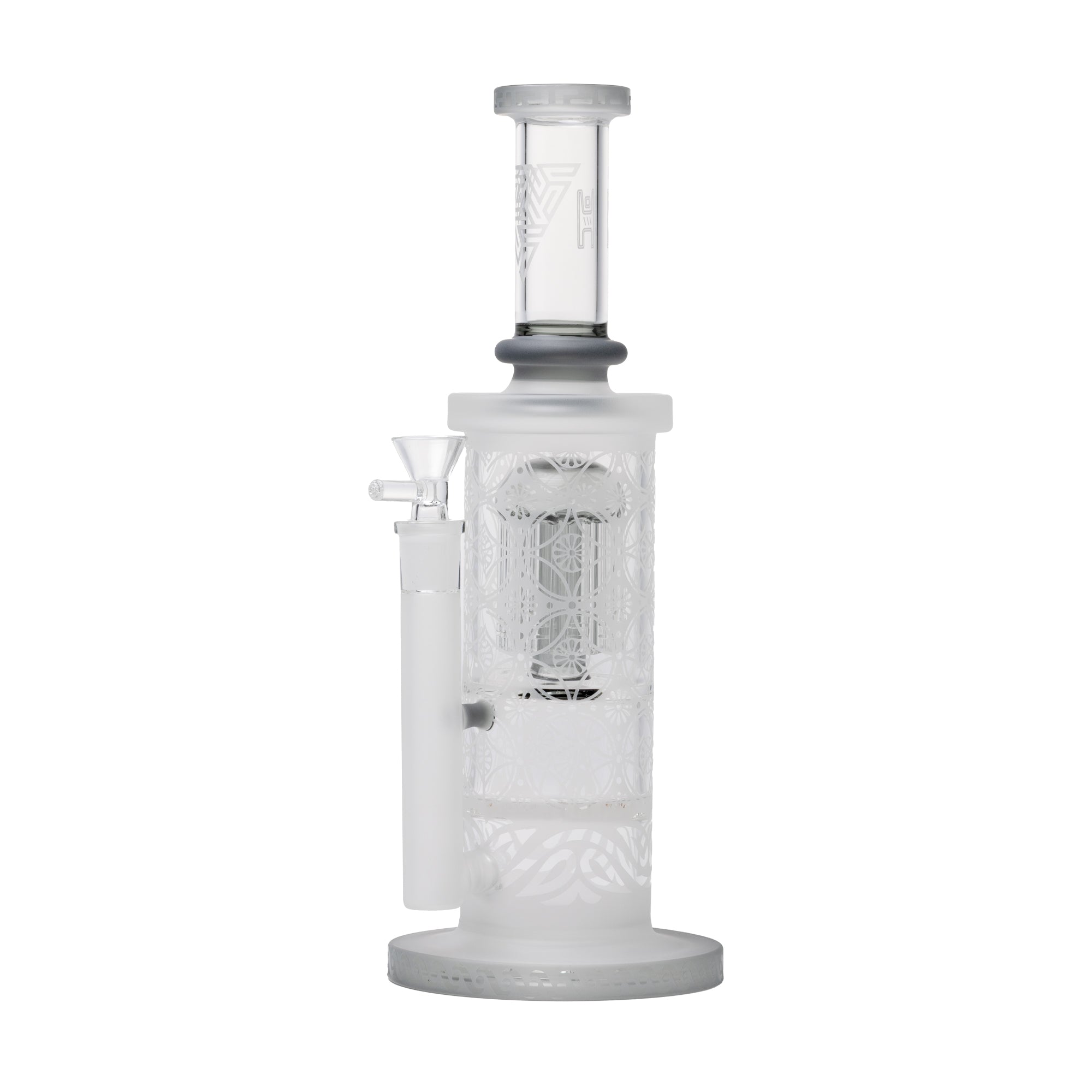 Human Grade Sacred Straight Sandblasted Glass Water Pipe - Image 9