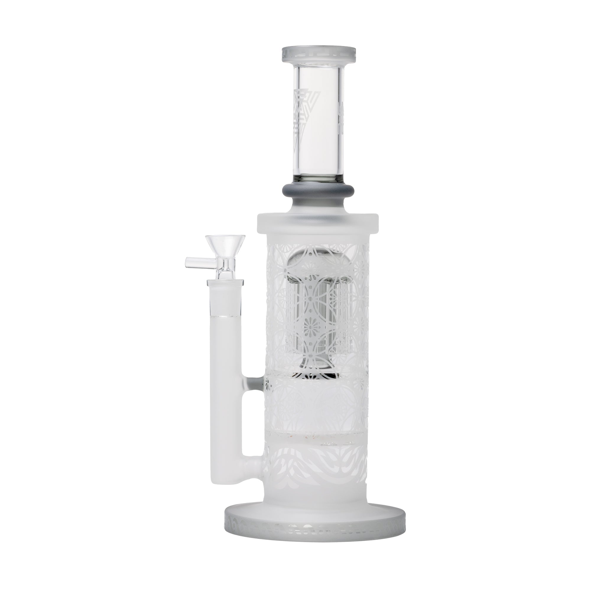 Human Grade Sacred Straight Sandblasted Glass Water Pipe - Image 5