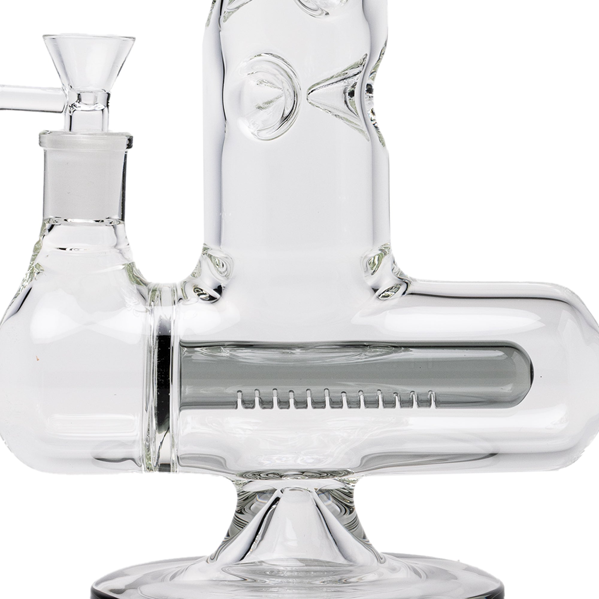 Human Grade Inline Tube Triple Ice Catch Glass Water Pipe - Image 6