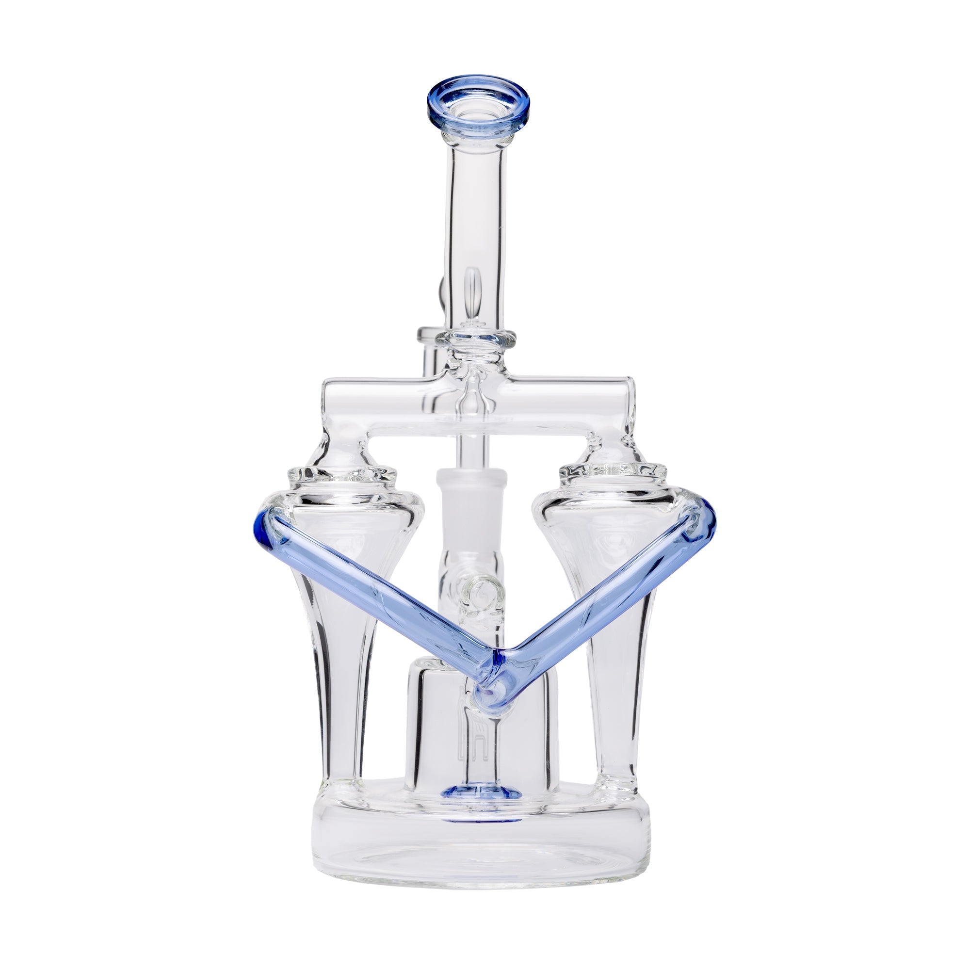 Human Grade Dualing Recycler Glass Rig Water Pipe - Image 6