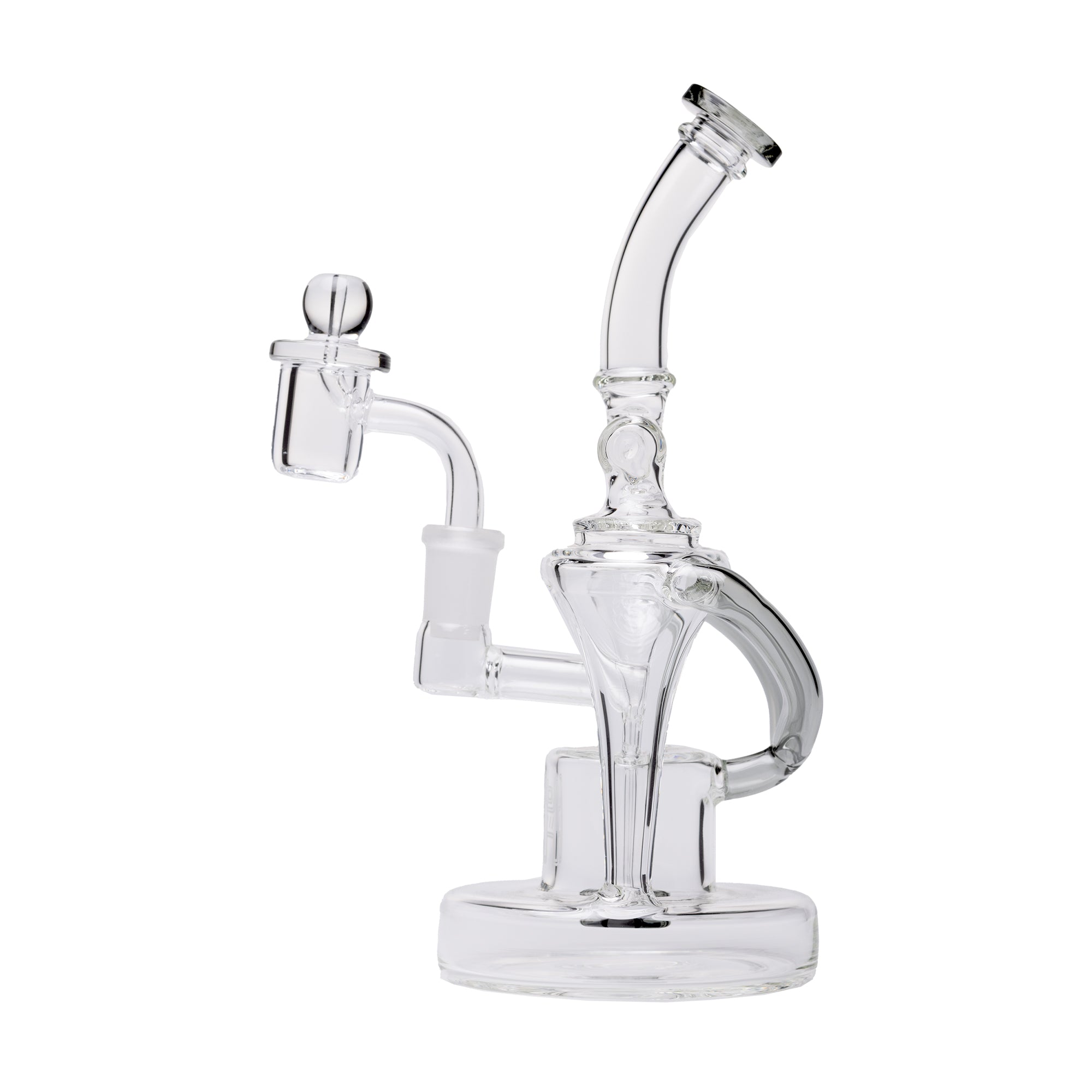 Human Grade Dualing Recycler Glass Rig Water Pipe - Image 3