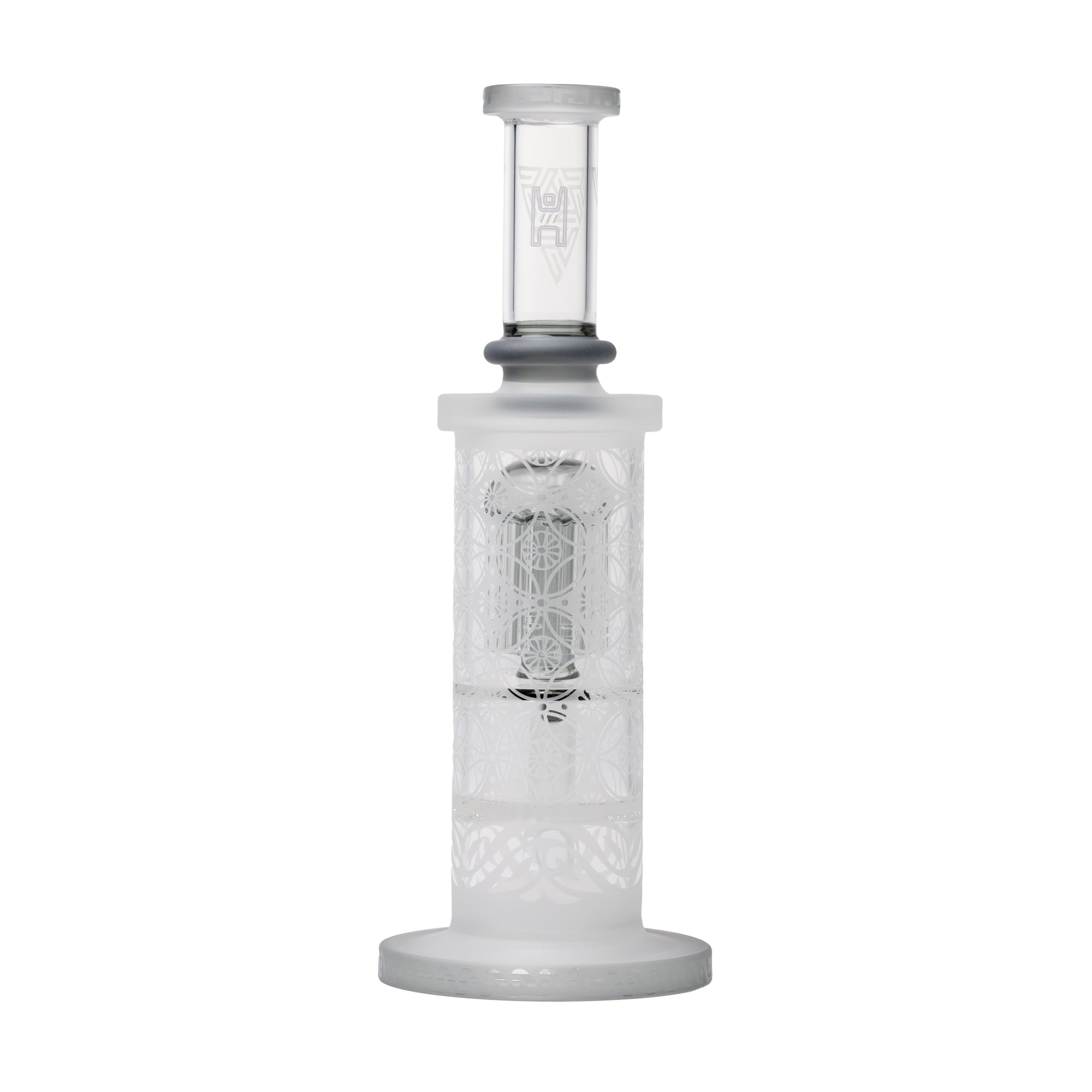 Human Grade Sacred Straight Sandblasted Glass Water Pipe - Image 7