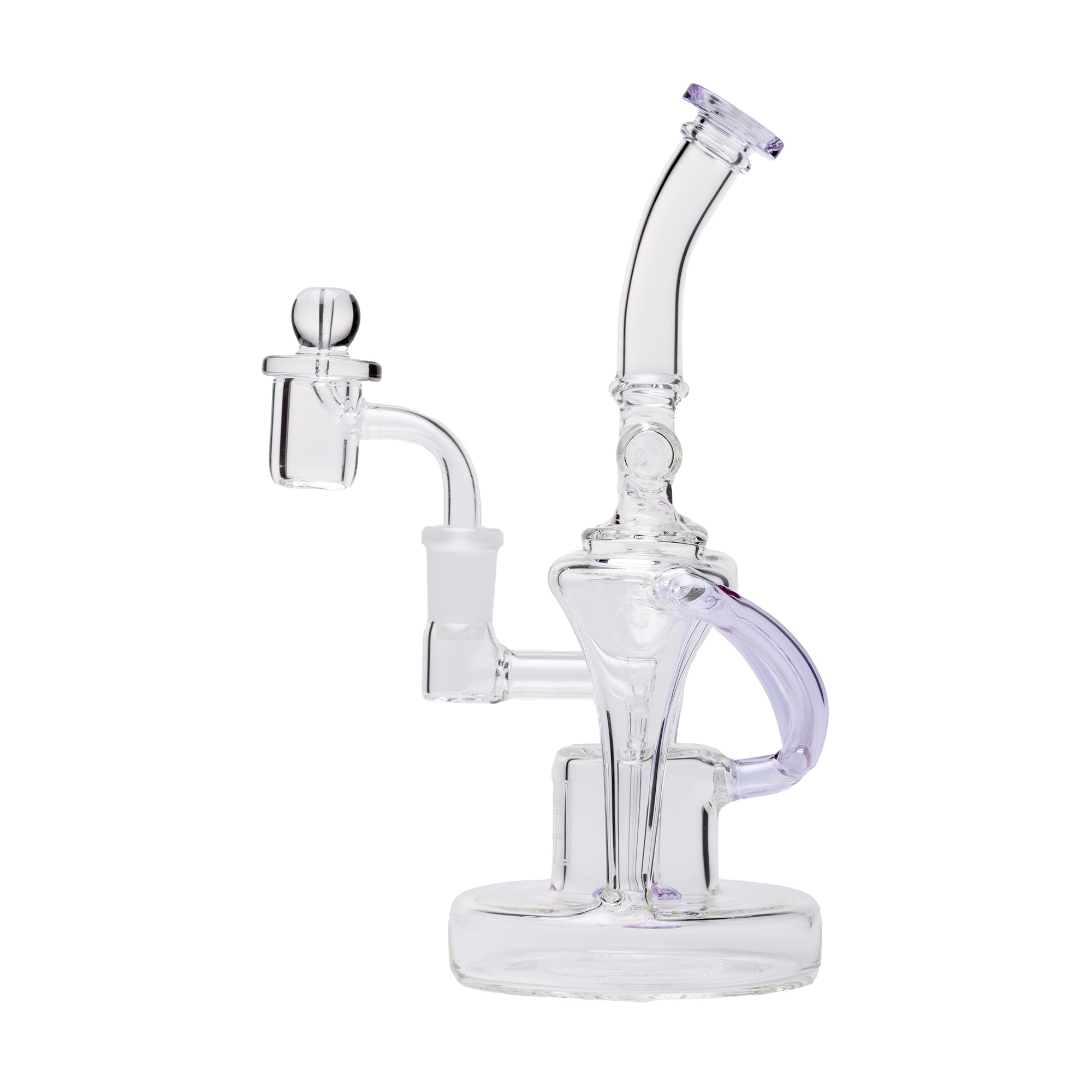 Human Grade Dualing Recycler Glass Rig Water Pipe - Image 2