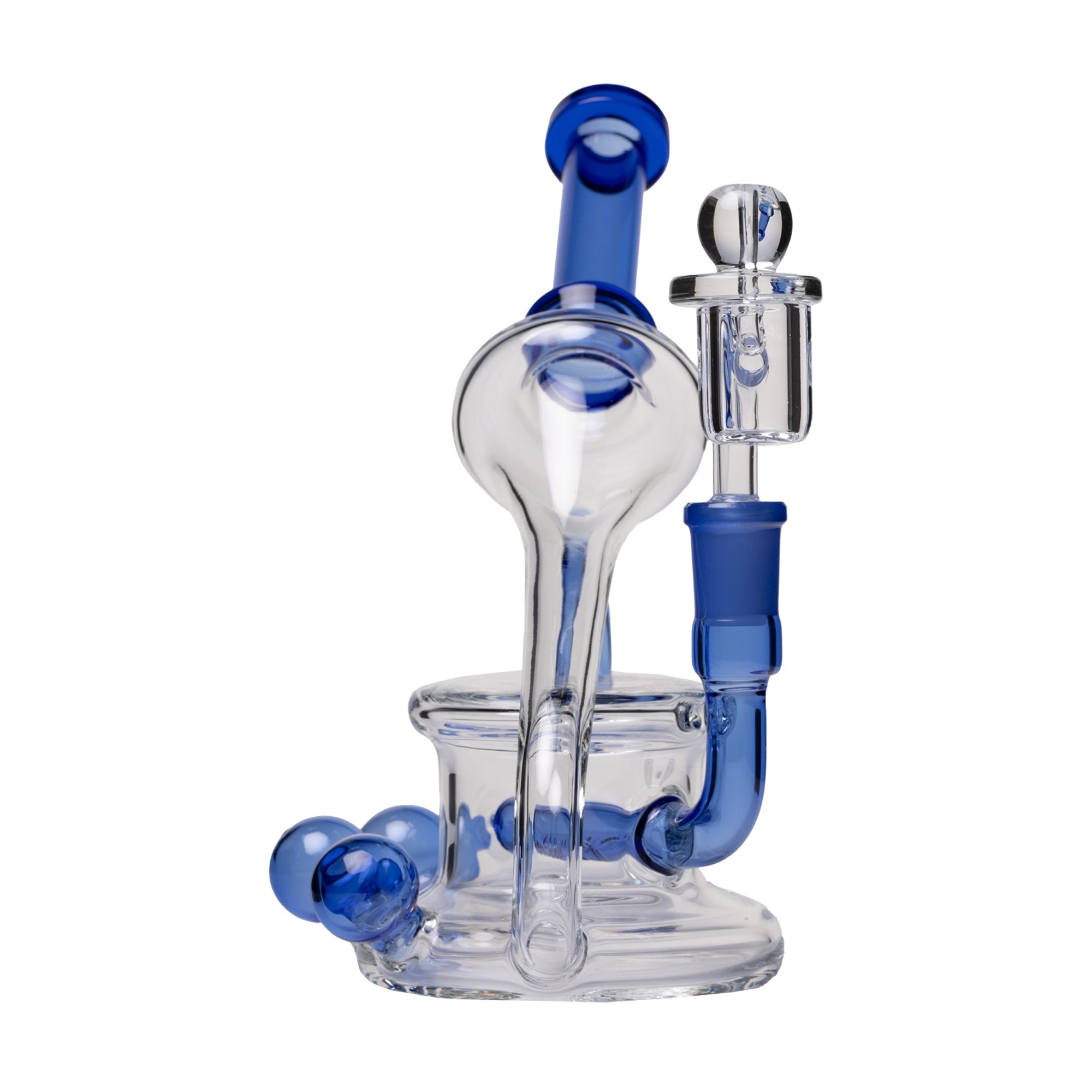 Human Grade 7.5" Recycler 45 (Triple Marble) Glass Rig - Image 12