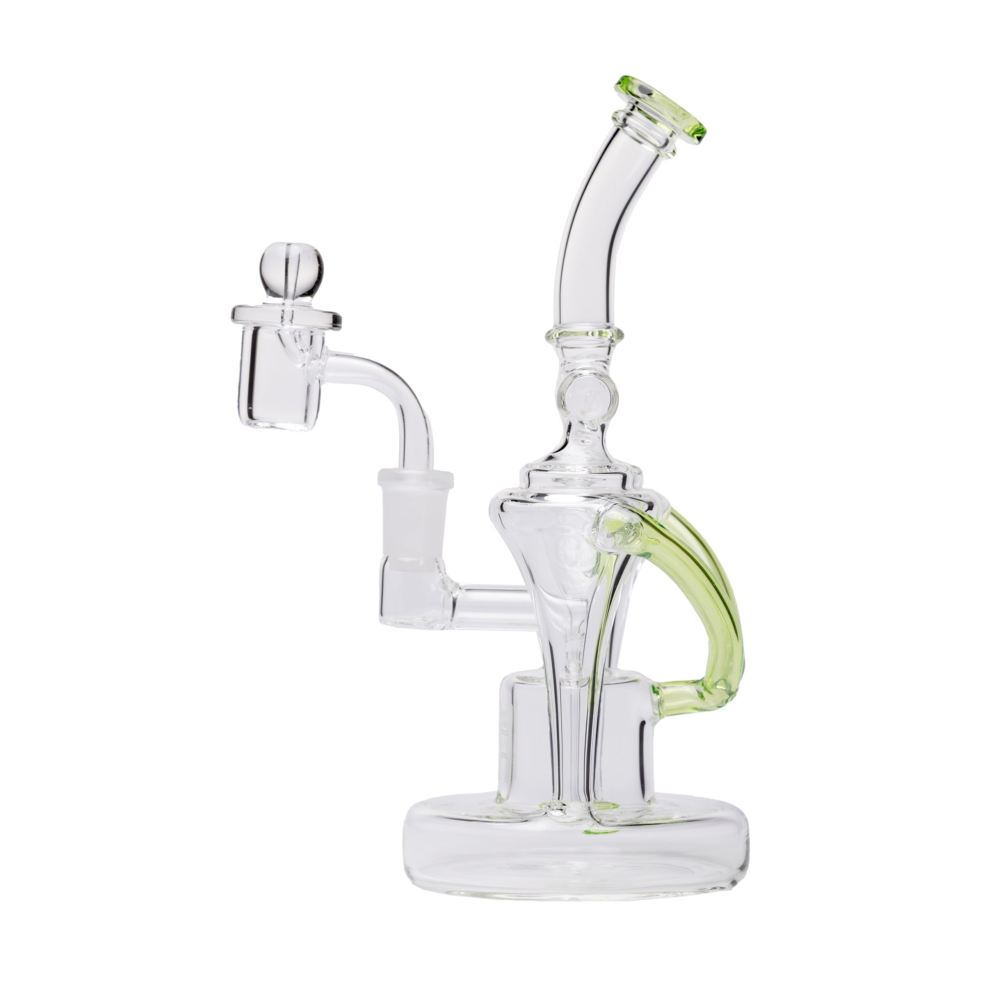 Human Grade Dualing Recycler Glass Rig Water Pipe - Image 4