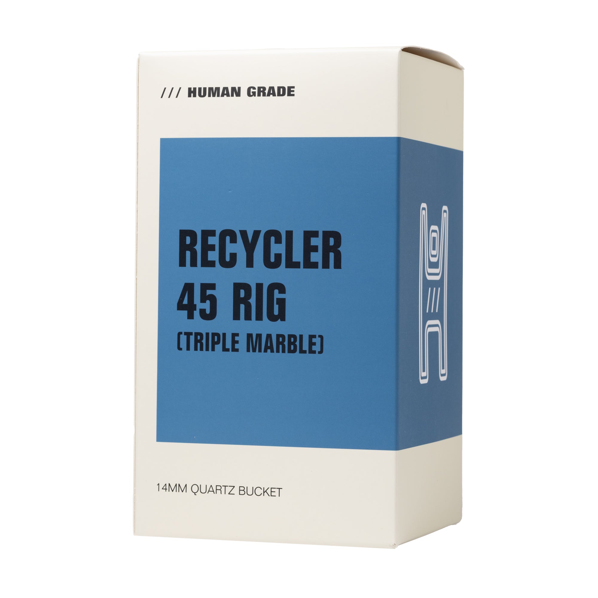 Human Grade 7.5" Recycler 45 (Triple Marble) Glass Rig - Image 17