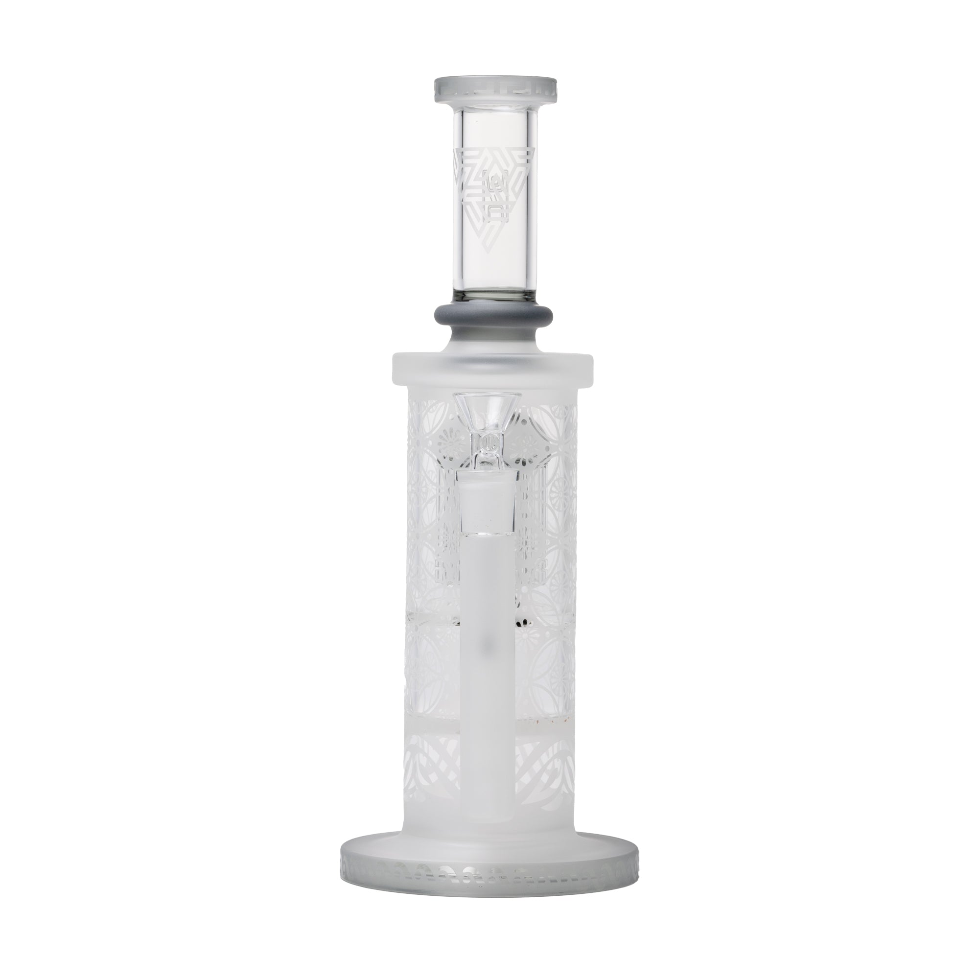 Human Grade Sacred Straight Sandblasted Glass Water Pipe - Image 10