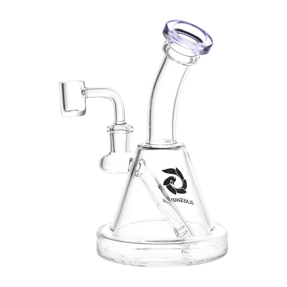 Glass House Bent Neck Glass Dab Rig - 6.75" / 14mm F / Colors Vary - Image 3