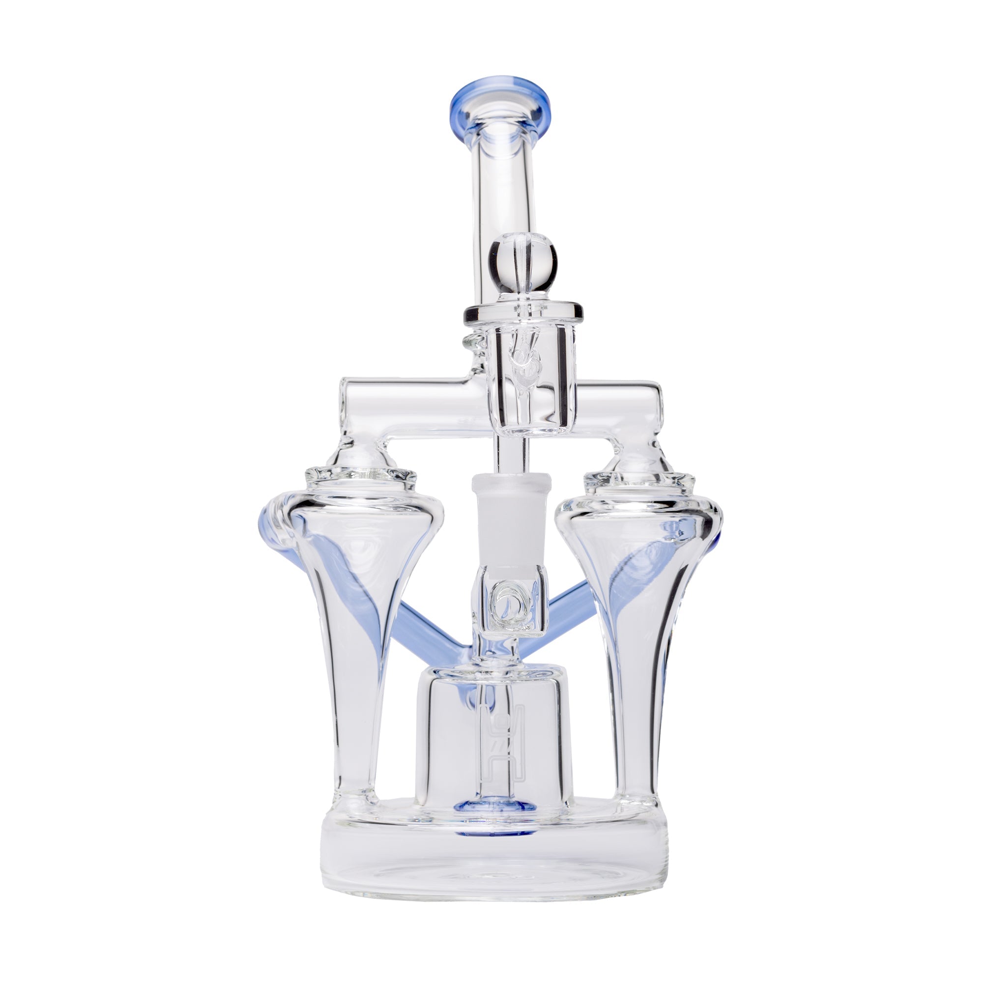 Human Grade Dualing Recycler Glass Rig Water Pipe - Image 7