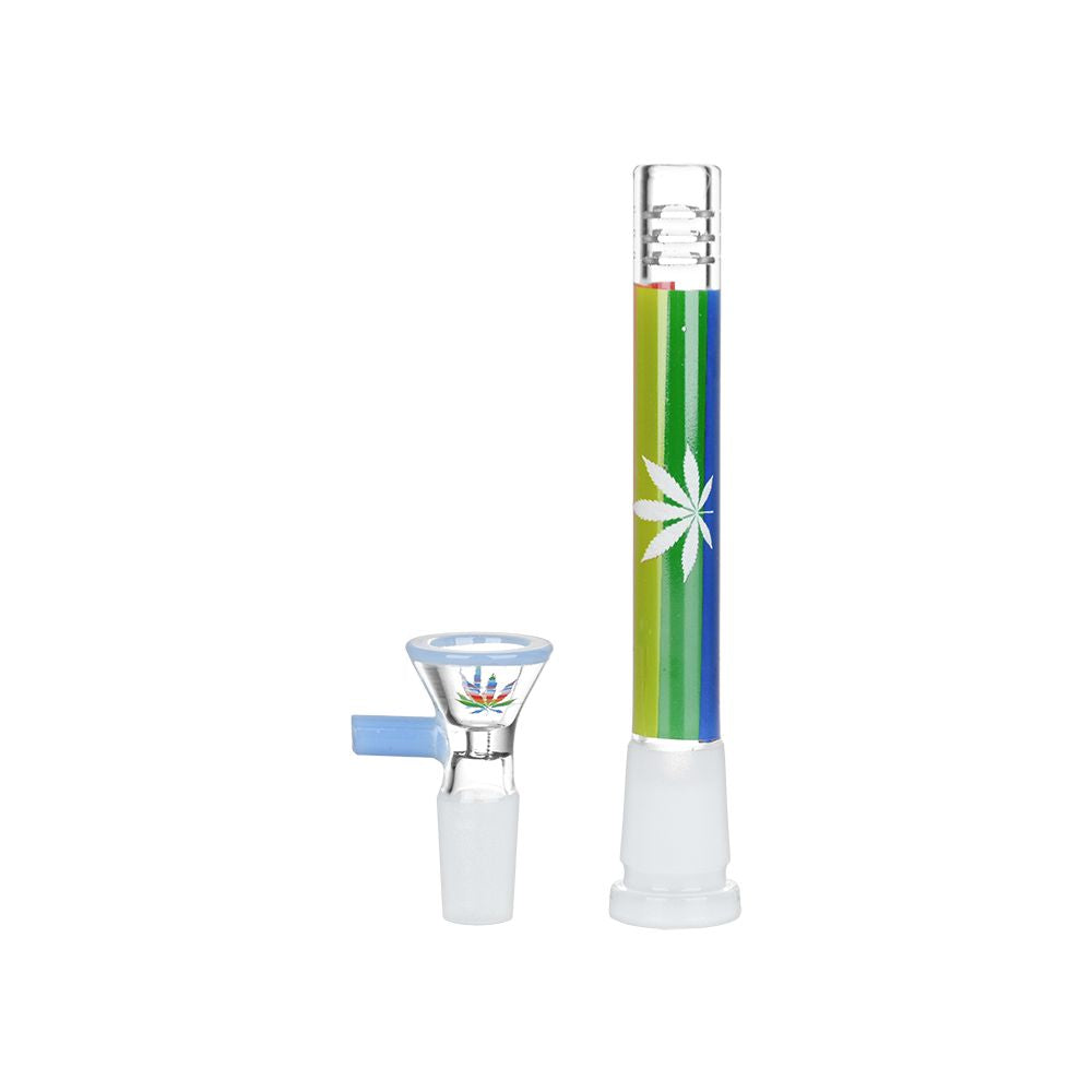 Pulsar Rainbow Pride Glow Glass Beaker Water Pipe - 10" - Image 3