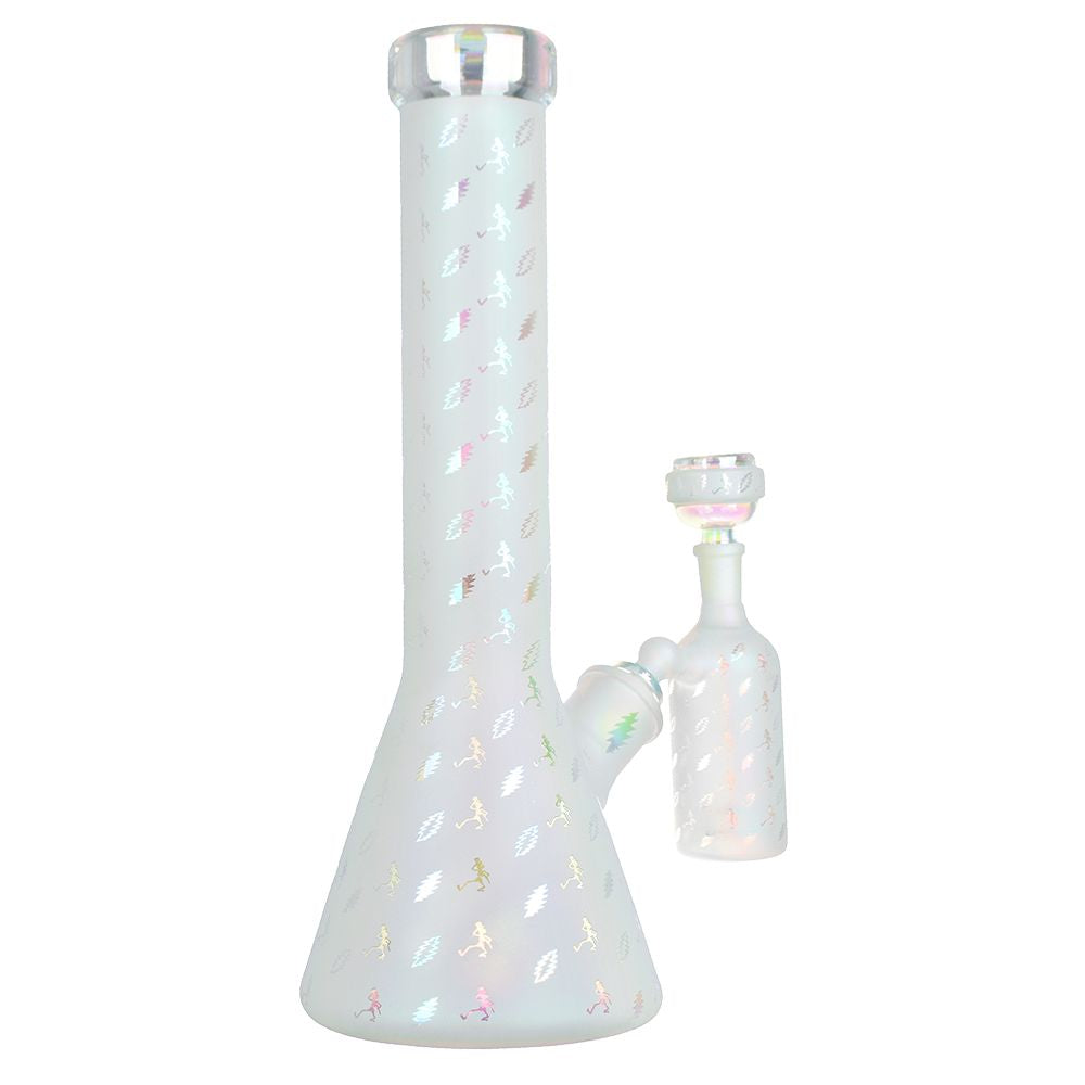 Grateful Dead x Pulsar Bolts And Skellies Glass Beaker Water Pipe Set | 13.75" | 14mm F - Image 11