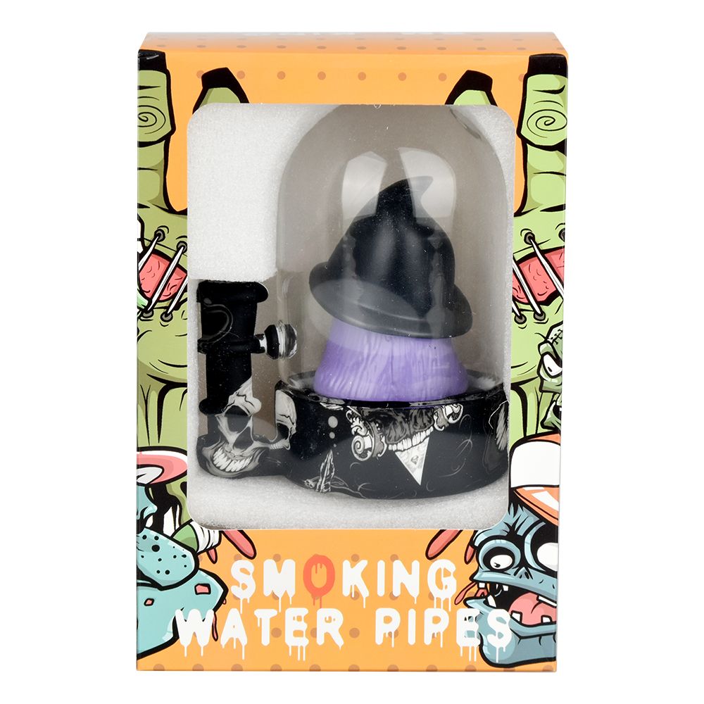 Spooky Witch Bell Jar Water Pipe - 5.5" / 14mm F - Image 3