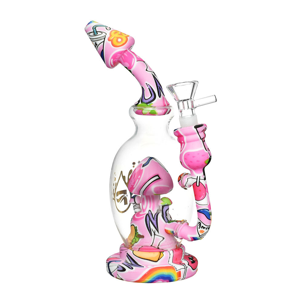 Pulsar Shroom Celebration Water Pipe | 8" | 14mm F - Image 4