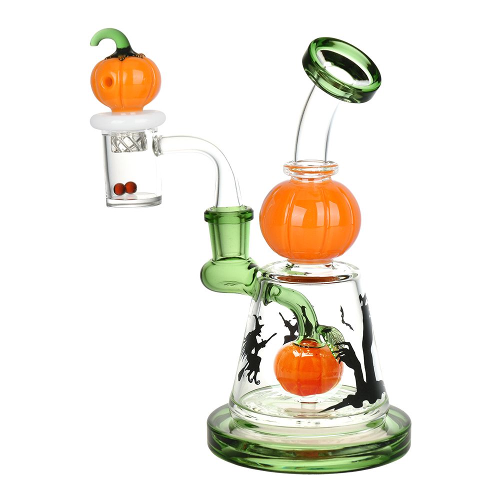 Halloween Ball Glass Dab Rig Set - 6.75" / 14mm F - Image 2