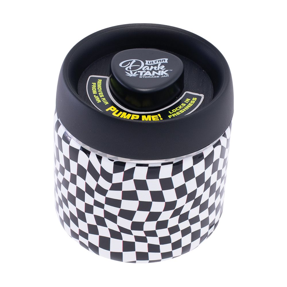 Fujima Dank Tank Vacuum Glass Jar - 4.2" / Checkerboard - Image 2
