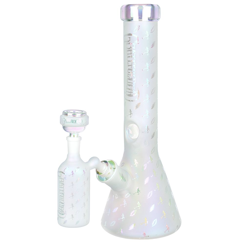 Grateful Dead x Pulsar Bolts And Skellies Glass Beaker Water Pipe Set | 13.75" | 14mm F - Image 9