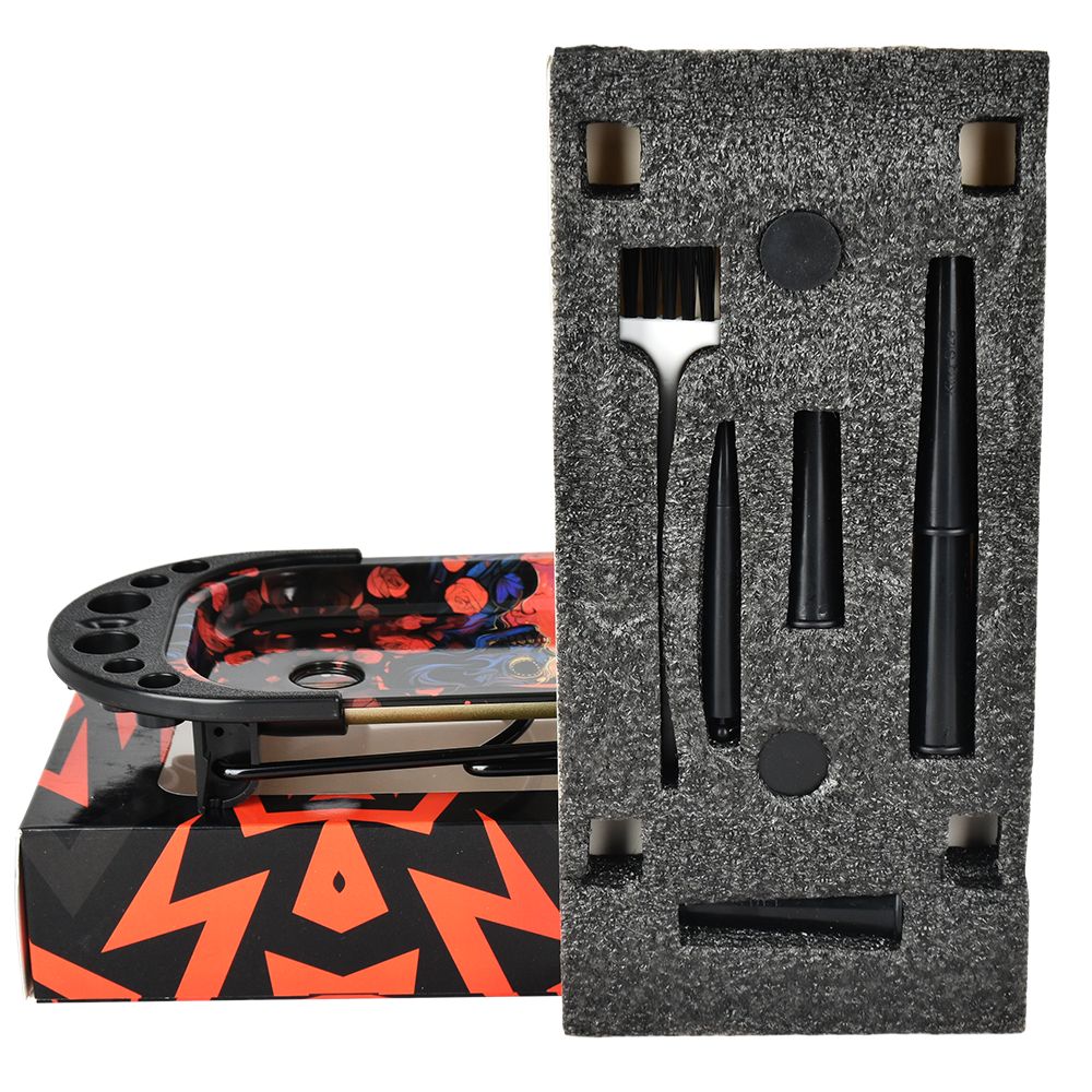 Elevated Metal Rolling Tray & Cone Loader Kit - Death Kiss / 9.25"x4.2" - Image 5