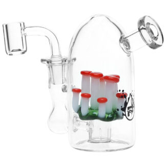Pulsar There's Not Mushroom Left In Here Mini Glass Dab Rig - 4.75" / 14mm F