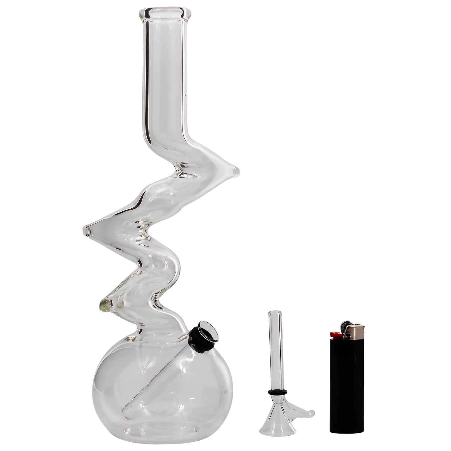 LA Pipes "Jacob's Ladder" Crystal Clear Zong Bong - Image 2