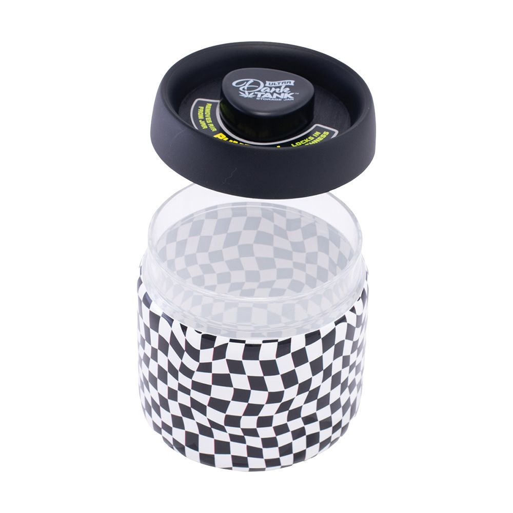 Fujima Dank Tank Vacuum Glass Jar - 4.2" / Checkerboard - Image 5