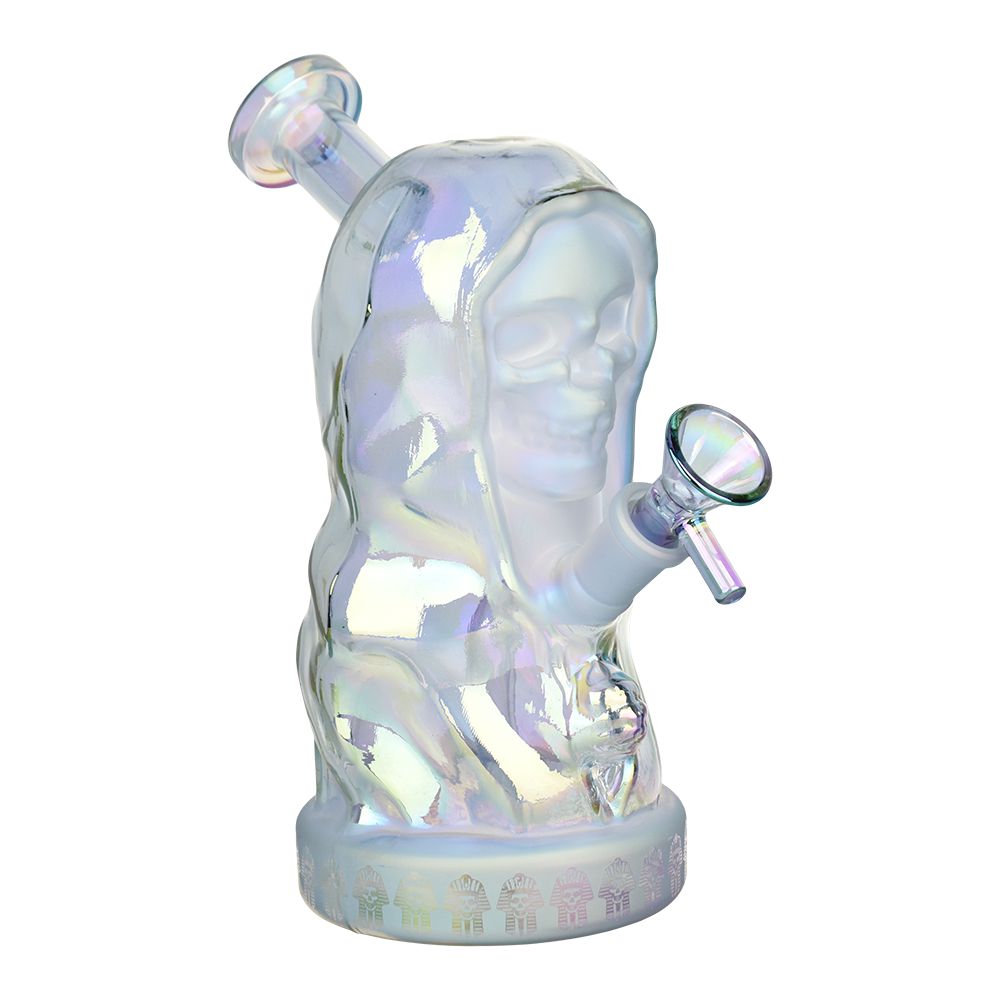 Hooded Skull Glass Water Pipe - 7.25" / 14mm F - Image 3