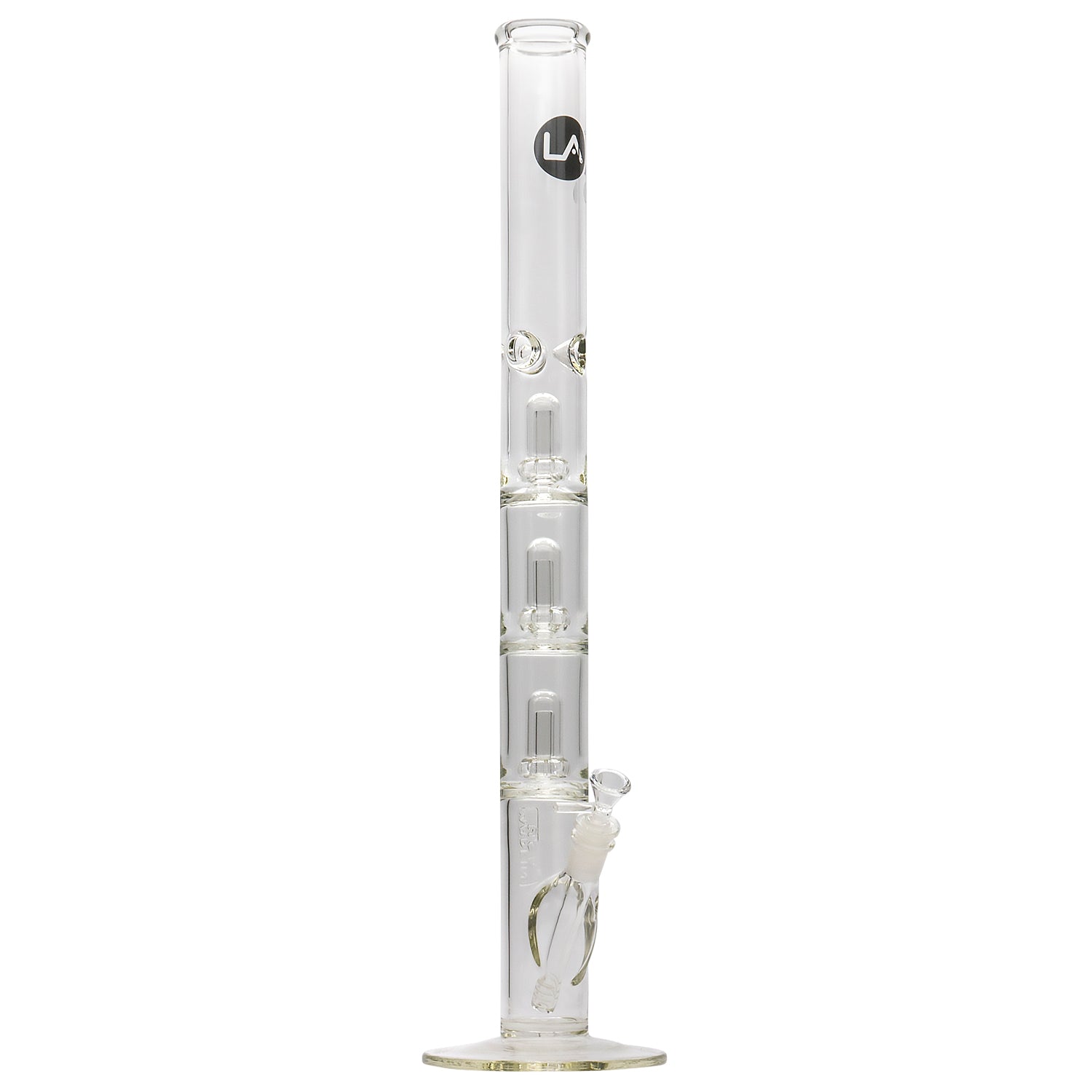 LA Pipes Thick Glass Straight Showerhead Perc Bong - Image 3