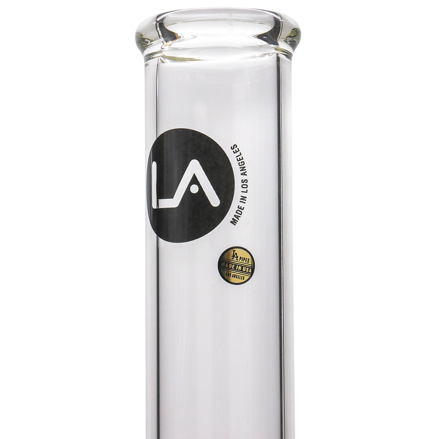 LA Pipes Thick Glass Straight Showerhead Perc Bong - Image 8