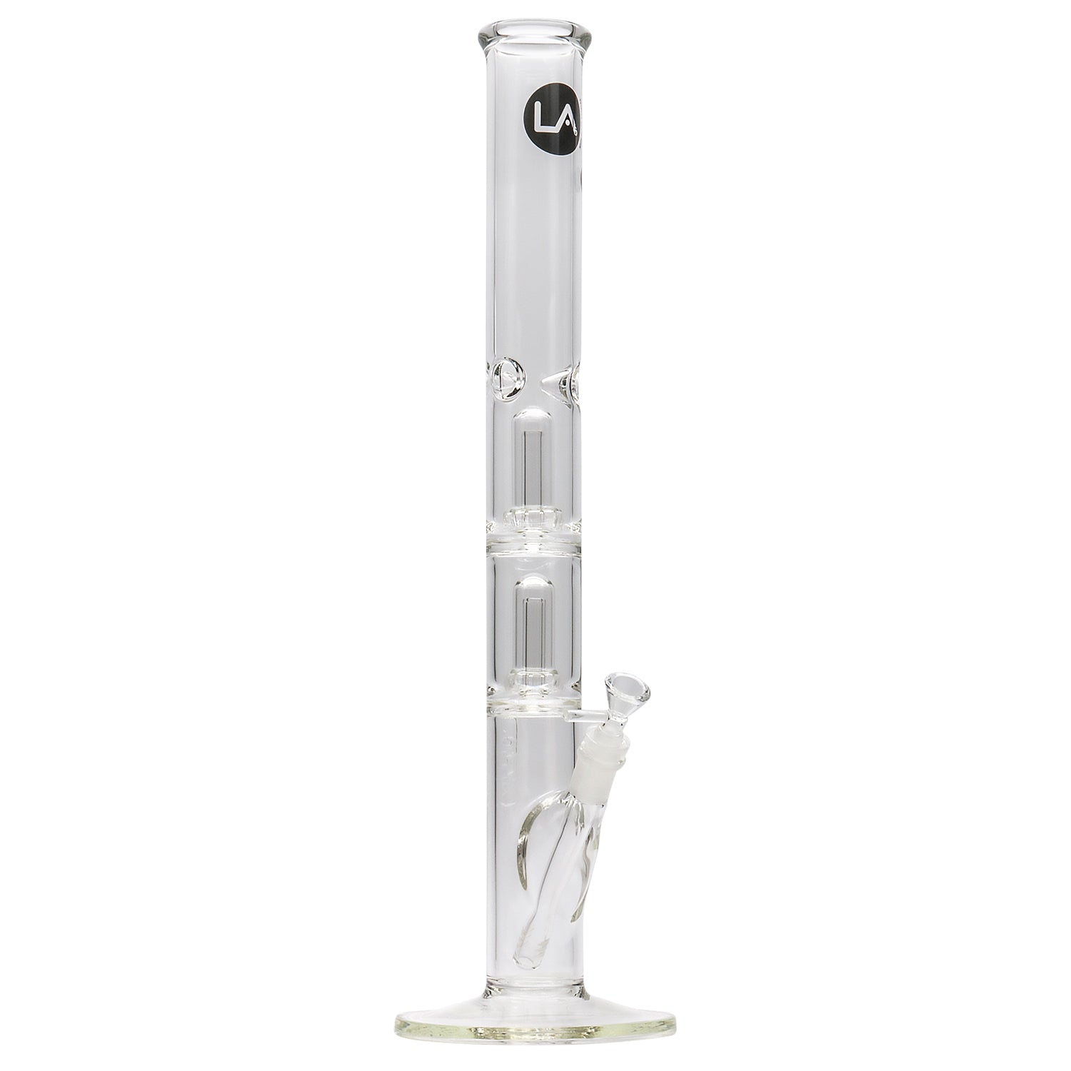 LA Pipes Thick Glass Straight Showerhead Perc Bong - Image 2
